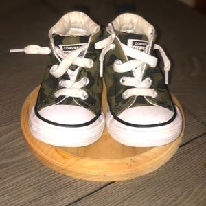 Toddler camo converse high tops